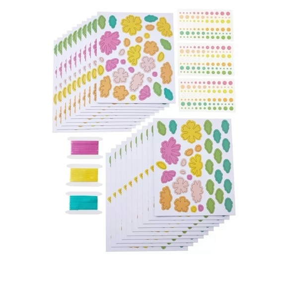 !!SALE!! LDRS Creative Sweet Daisy 895PC Pastel Floral Embellishments Mega Pack - Picture 4 of 4